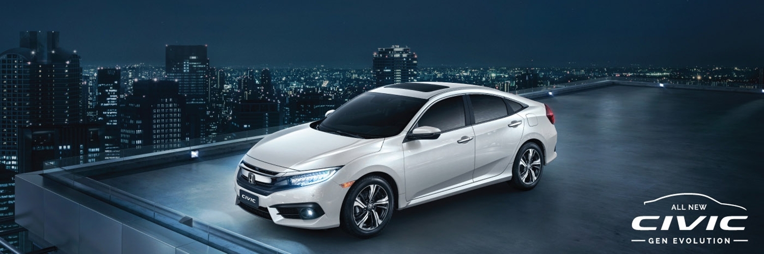 Banner xe honda civic 2018