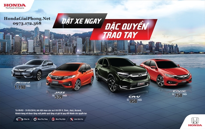 A01 gia xe oto honda 2018 viet nam