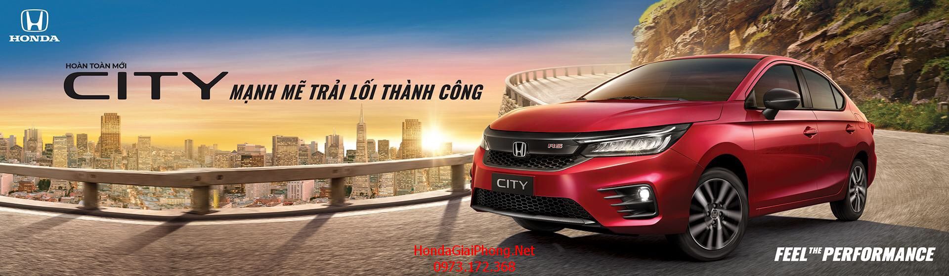 01 banner đầu xe honda city rs 2021 việt nam