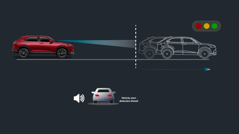 Hệ thống thông báo có xe phía trước Honda HRV 2024